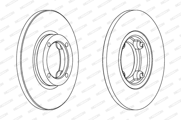 Disc Frana FERODO Fata Dreapta/Stanga 236mm 35.5mm 12.5mm 4 Gauri Chevrolet Matiz Spark Daewoo Matiz FSO Matiz 0.8-1.0LPG