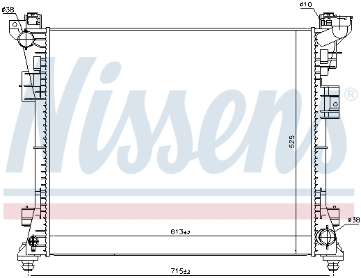 Radiator racire motor NISSENS Automat CHRYSLER VOYAGER V DODGE GRAND LANCIA VOYAGER VW ROUTAN 3.3-4.0