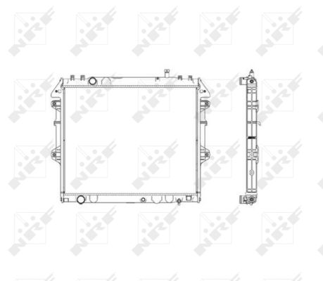 Radiator motor aluminiu 525x648x16mm pentru TOYOTA HILUX VI 2.5D NRF