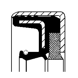 Simering diferențial CORTECO ax intrare etanșare ulei 45x60x16/17 mm punte față interior