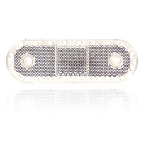 Lumina de clarificare WAS oval alb LED 12/24V înălțime 40mm lățime 114mm adâncime 25mm lungime cablu 220mm fără umeraș