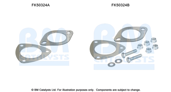 Set montare sistem evacuare Opel Astra J Zafira C 1.6/1.8 12.09- BM CATALYSTS