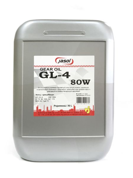 Ulei Transmisie Manuala RWJ Jasol 20L 80W AGRO API GL-4 MAN 341 TYP Z2 ZF TE-ML 02A 16A 17A