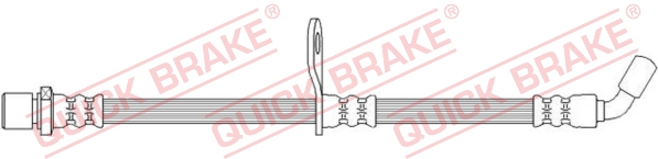 Furtun frana flexibil Spate Stanga 478mm M10x1 SUBARU FORESTER 2.0/2.0D/2.5 01.08- QUICK BRAKE