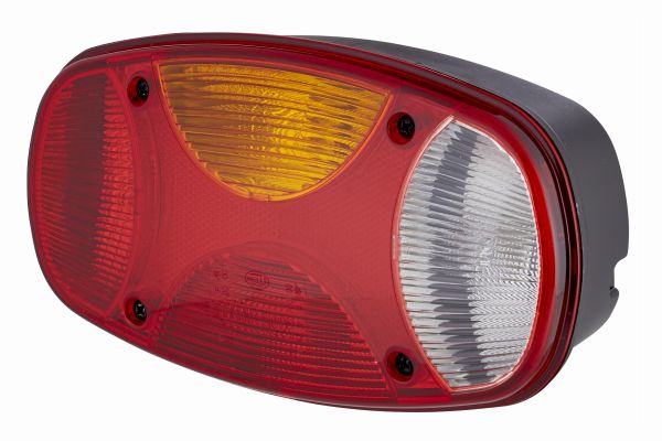 Stopuri spate HELLA Lampa Cargoluna P21W/R10W 12/24V indicator mers inapoi stop parcare reflector DEUTSCH becuri montare stanga 73x122x225 mm