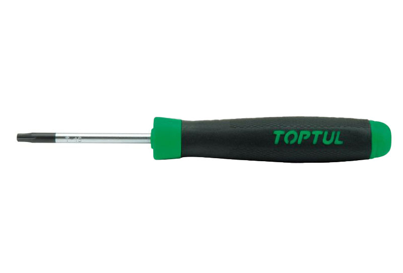 Surubelnita TORX T10 Precizie Lungime 50 mm Totala 140 mm Maner Antialunecare Varf Calit Magnetic Negru Precis TOPTUL