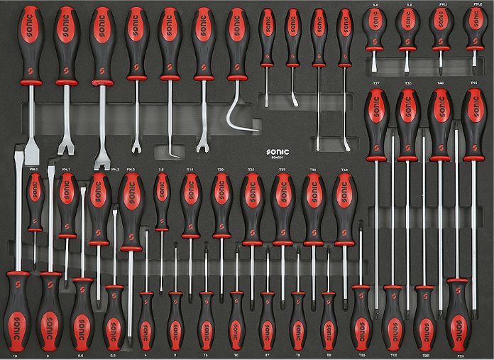 Unelte Inserturi Carucioare SONIC Set Instrumente 45 Buc Dimensiune Cartus 750x570 mm Spuma SFS Sistem S12XD S14 S15