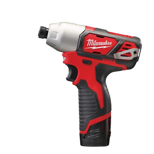 Pistol de impact MILWAUKEE M12 BID-202C acumulator 12V 2x2Ah hexagon intern 1/4 cuplu maxim 112Nm Li-Ion incarcator inclus