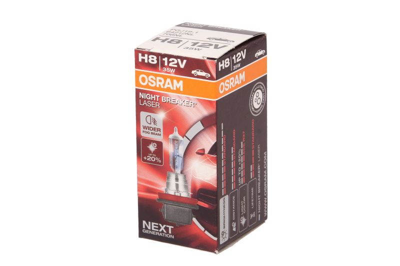 Bec far faza lunga OSRAM H8 12V 35W PGJ19-1 Night Breaker Laser lumina 150m 150% mai mare 20% mai alba MERCEDES M W163 01.96-