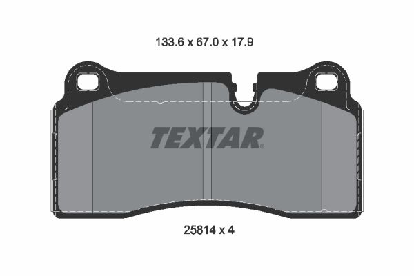 Set placute frana disc spate TEXTAR BMW 2 F22 F87 3.0 Inaltime 67mm Latime 133.6mm Grosime 17.9mm Senzor uzura Da