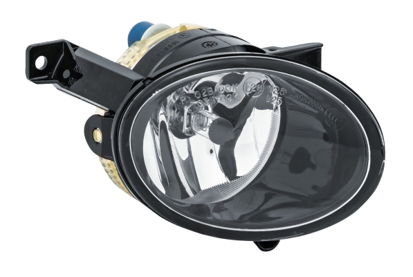 Proiector ceata Dreapta HB4 cu lumini curbe VW TOUAREG 09.14- HELLA Fata Negru 12V 2 functii luminoase