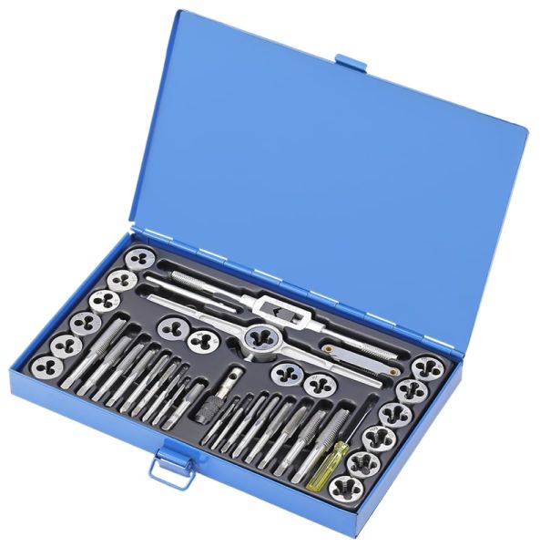 Set Tap & Die Manual SONIC 40 Buc Dimensiune Filet M10x1,25/M10x1,5/M12x1,5/M12x1,75/M3x0,5/M3x0,6/M4x0,7/M4x0,75/M5x0,8/M5x0,9/M6x0,75/M6x1/M7x0,75/M7x1/M8x1/M8x1,25 mm