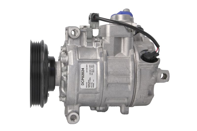 Compresor climatizare DENSO Audi 6SEU12C R134a 12V 110mm 4 caneluri 180ml 145mm înălțime 225mm lungime 3 găuri fixare