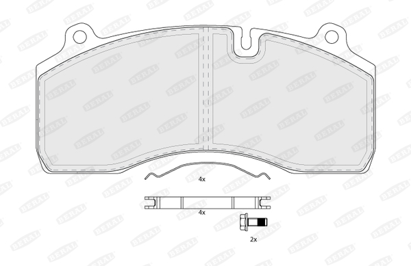 Set placute frana Fata/Spate HALDEX DB19 WVA 29181 29207 RVI MIDLUM VOLVO FL II D7E240-DXi7 05.06- BERAL