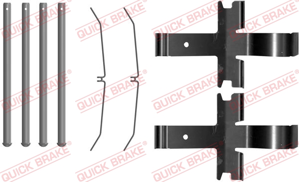 Set accesorii montare plăcuțe frână față Toyota Land Cruiser 4.2D 01.90- Quick Brake