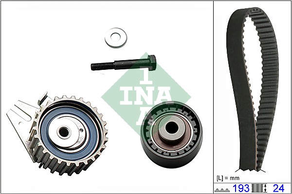 Set sincronizare INA curea pinion Fiat Brava Bravo Doblo Marea Palio Punto Strada 1.9D 03.96- 24mm 193 dinti