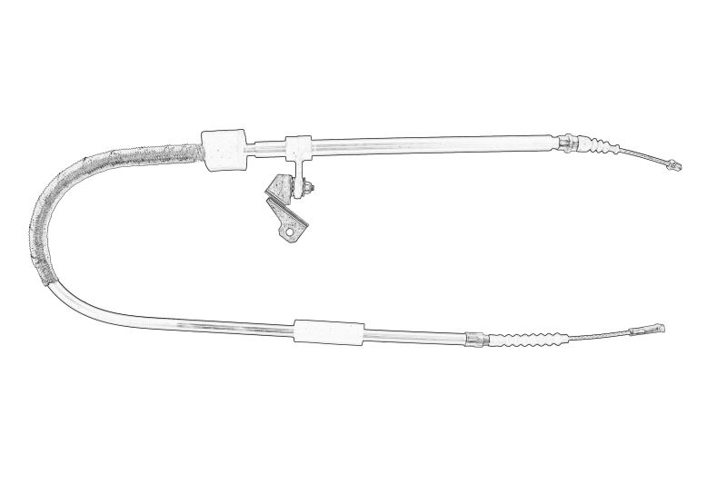Cablu frana de mana Spate Stanga 1253mm/978mm tip frana disc OE FIAT ALFA ROMEO 156 GT 1.6-3.2 02.97-09.10