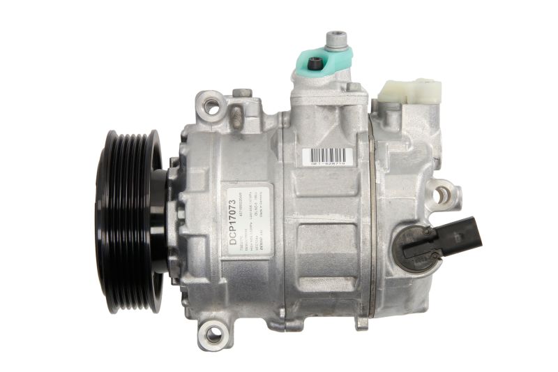 Compresor aer condiționat DENSO Mercedes VW 7SEU17C 12V R134a 6 nervuri Diametru fulie 110mm Capacitate 190ml Înălțime 138mm Lungime 222mm