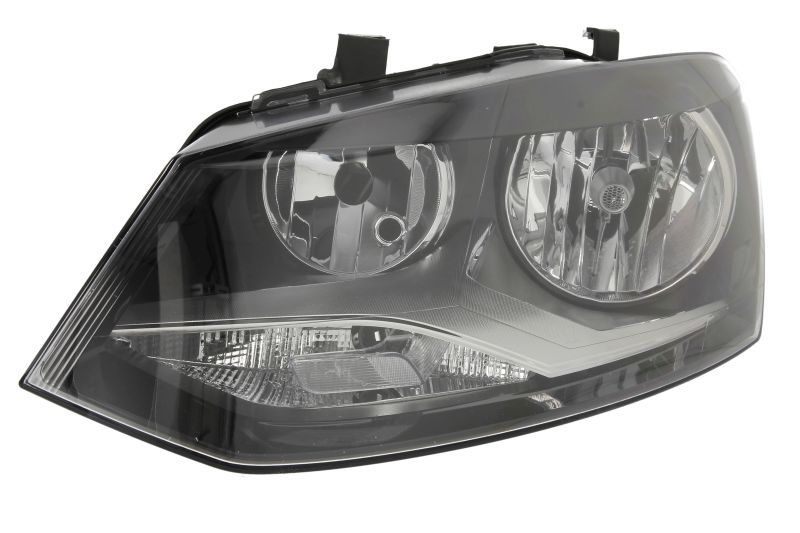 Far TYC Lampa Frontala Stanga H7/H7 Electric Fara Motoras Culoare Insert Cromat/Negru VW POLO IV V