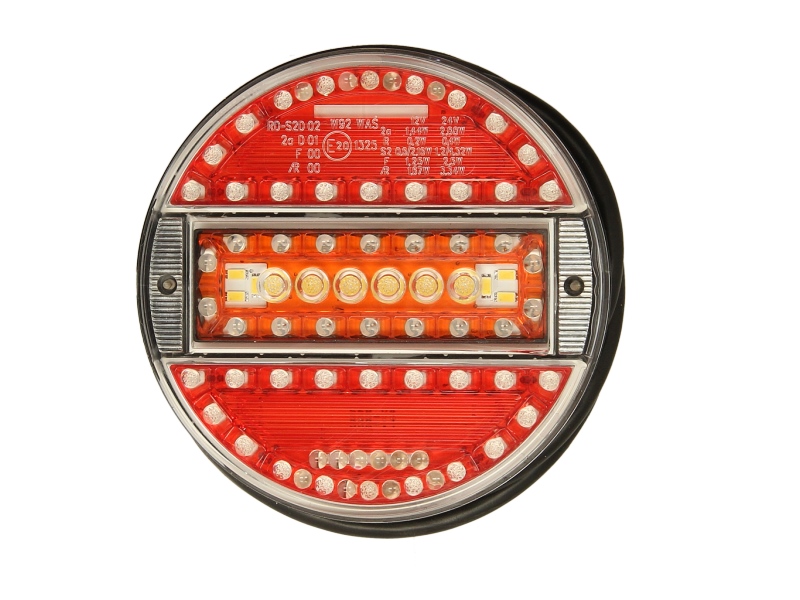 Stopuri spate LED 12/24V WAS cu indicator lumina ceata marsarier frana parcare lungime cablu 0,2m fara reflector IP66/IP68