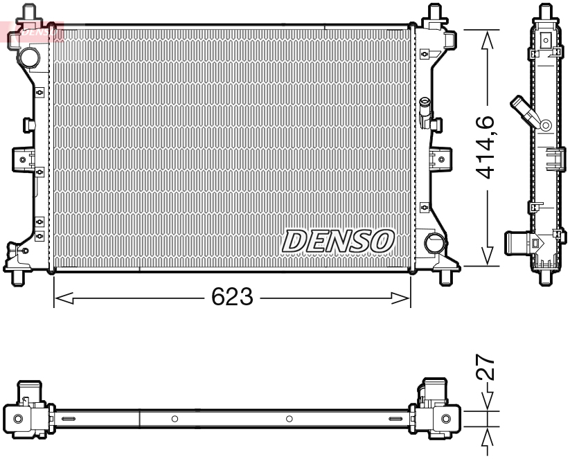 Radiator racire motor DENSO Suzuki SX4 S-CROSS Vitara 1.6D Inaltime 623mm Latime 429mm Grosime 27mm