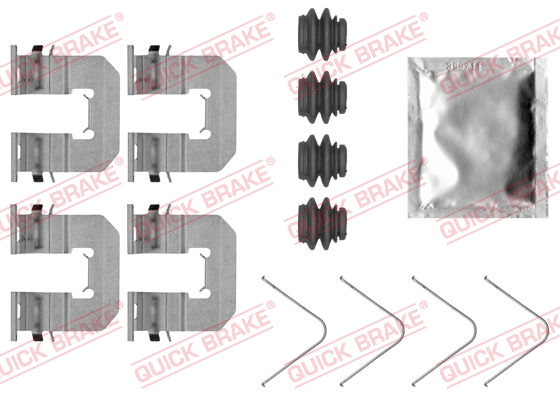 Set accesorii montare placute frana spate Ford Kuga II Hyundai Santa Fé III 1.5-3.3 09.12- QUICK BRAKE