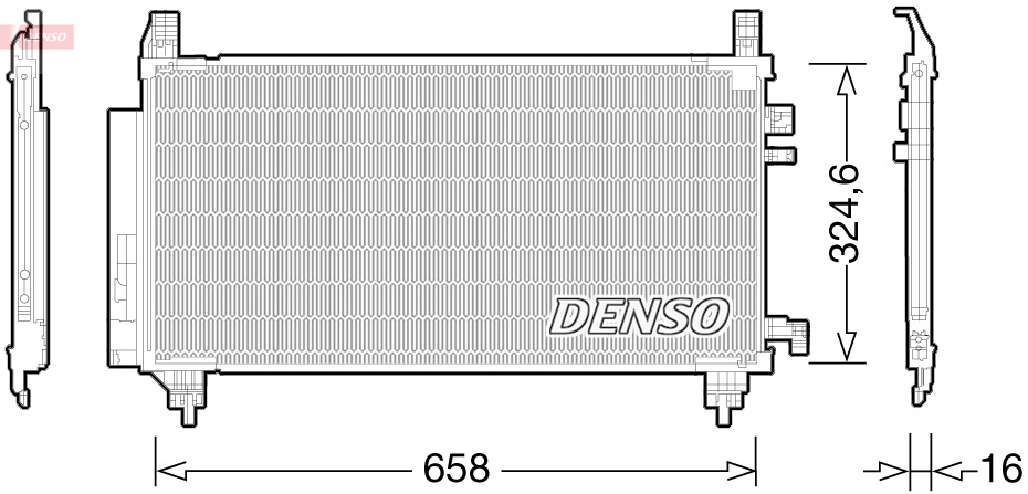 Condensator climatizare DENSO A/C cu uscător Toyota Yaris Vios 1.0/1.3/1.8 09.05-10.13 658x491.8x16 mm