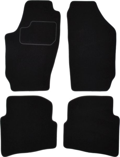 Covoras podea textil MAMMOOTH Velours 4 buc front/rear set negru SKODA FABIA I 08.99-03.08 Saloon