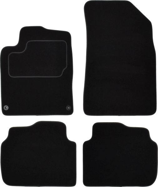 Covoras podea textil velours negru 4 buc front rear PEUGEOT 407 03.04-02.11 Sedan MAMMOOTH