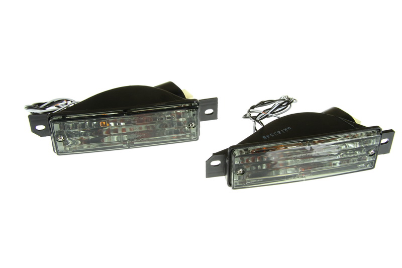 Semnalizator DEPO față dreapta/stânga gri fumuriu BMW 3 E30 09.82-06.94 cu suport bulb