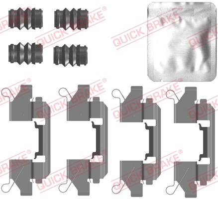 Set accesorii placute frana fata QUICK BRAKE AKEBONO Nissan Leaf NP300 Navara Renault Alaskan 2.3D Electric