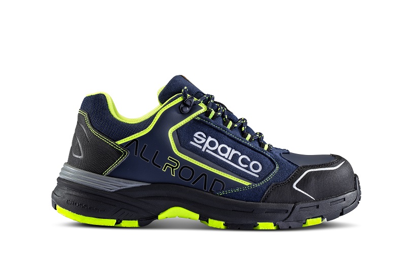 SPARCO TEAMWORK Incaltaminte Protectie ALLROAD Marime 42 S3 SRC Microfibra/Nailon Albastru Navy/Galben Bot Compozit