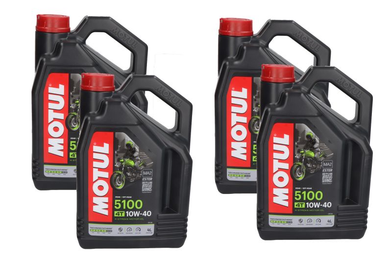 Ulei motor MOTUL 5100 10W40 4L Semi-sintetic Esters JASO MA-2 SM Motociclete 4T