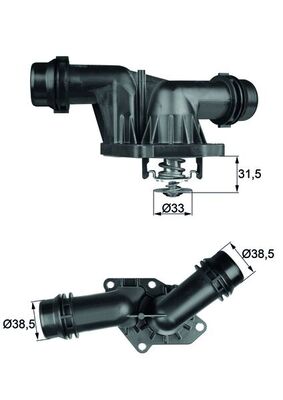 Termostat lichid racire MAHLE 85°C carcasa BMW 3 E46 5 E39 2.0D 98-03 33mm int 38.5mm ext 31.5mm h 266g cu etansare