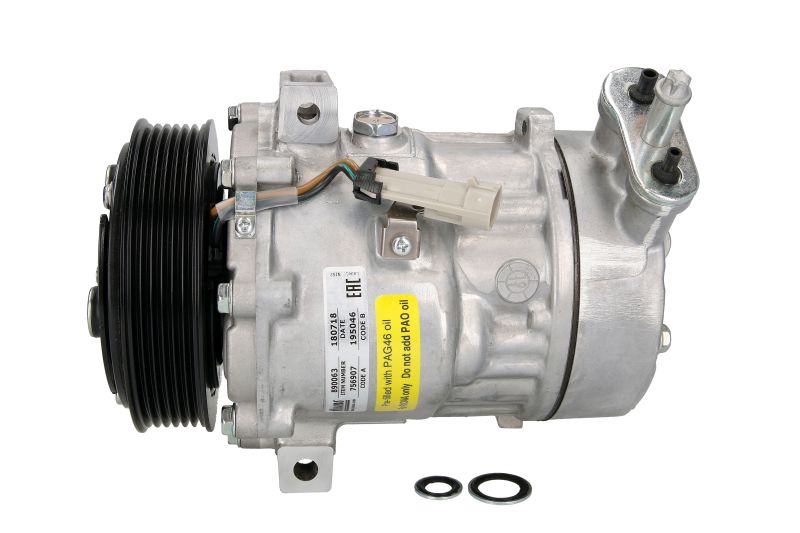 Compresor climatizare NISSENS SAAB 9-3 9-3X 1.9D 12.07-02.15 SD7V16 R134a 6 caneluri 120 mm 135 ml 12V PAG 46