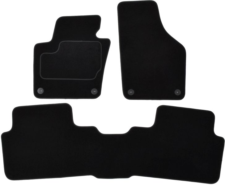 Covoras podea textil MAMMOOTH velours negru 3 buc fata spate SEAT ALHAMBRA 06.10- Van 7 locuri