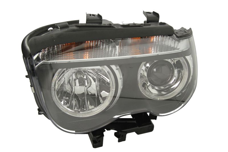 Far Stanga HELLA Lampa Frontala Bi-Ksenon Halogen Electric Negru Transparent BMW 7 E65 E66 E67 12V PY21W H7 D2S Cu Motor