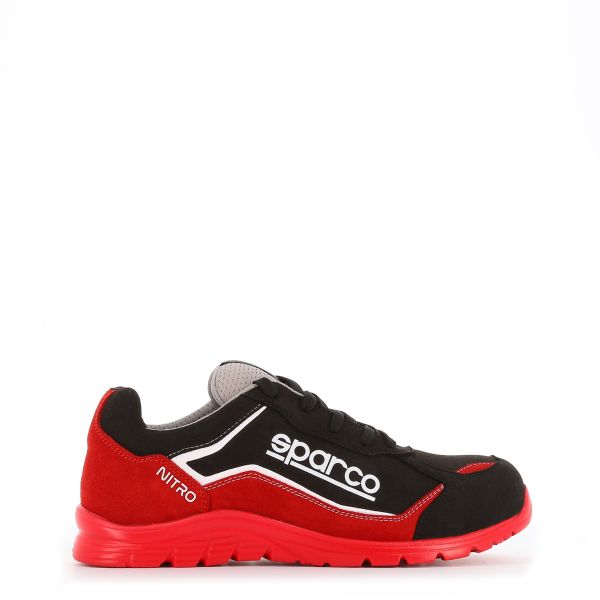 SPARCO TEAMWORK Incaltaminte Protectie NITRO Marime 41 S3 SRC Piele Intoarsa Net Alb Negru Rosu Bot Compozit