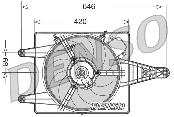 Ventilator radiator cu carcasa DENSO ALFA ROMEO 156 1.6-2.5 02.97-05.06 340mm 12V 180W 6 palete 2700rpm