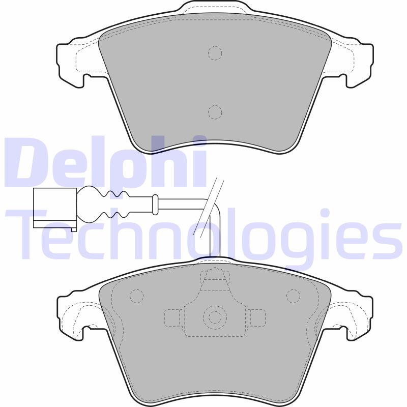 Set Placute Frana Fata DELPHI VW TOUAREG 2.5D-6.0 10.02-05.10 Inaltime 74-75mm Latime 155-156mm Grosime 20mm Senzor Uzura Da