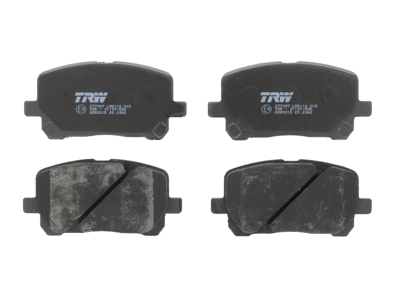 Set placute frana Fata TRW AUTOMOTIVE PONTIAC VIBE TOYOTA AVENSIS VERSO MATRIX 1.8/2.0/2.0D 08.01-11.09 59.5x123.0x17.0 mm