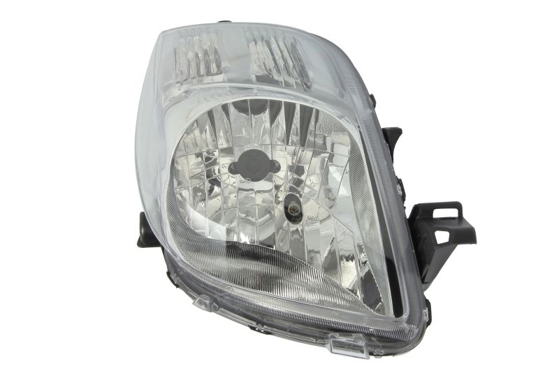 Lampa frontala Dreapta H4 electric fara motoras negru semnalizator alb Toyota Yaris DEPO 212-11L2R-LD-EM