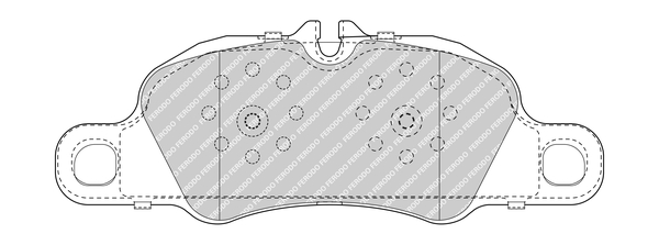 Set placute frana Fata FERODO Porsche 911 Targa 3.6 06.08-12.12 Inaltime 73.9mm Latime 199.3mm Grosime 17.5mm