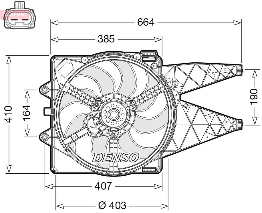 Ventilator Radiator Cu Carcasa DENSO FIAT BRAVO II LANCIA DELTA III 1.4-2.0D 11.06-12.14 Sistem Racire