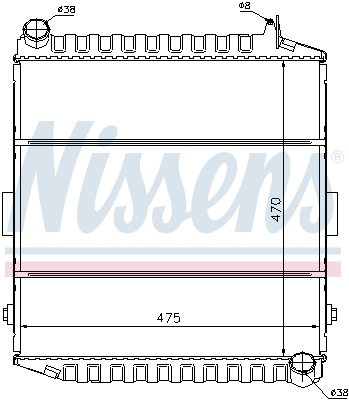 Radiator motor NISSENS DEUTZ FAHR Inaltime 470mm Latime 475mm Grosime 78mm Aluminiu Plastic Cimentata Fara Cadru