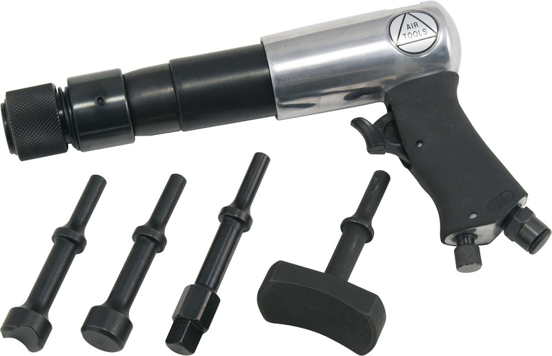 Ciocan pneumatic impact PROFITOOL set scule consum aer 284 l/min conexiune 1/4 inch cursa cilindru 97 mm 5 piese