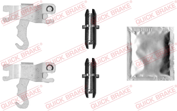 Set reparatie pirghie franare spate Dacia Duster Hyundai IX55 1.2-3.8 09.08- pentru frana parcare QUICK BRAKE