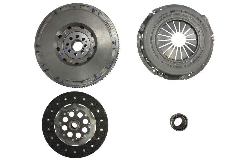 Set ambreiaj VALEO cu rulment volant masă dublă 267mm 6 gauri 23 dinti LAND ROVER DEFENDER DISCOVERY II 2.5D 06.98-02.16