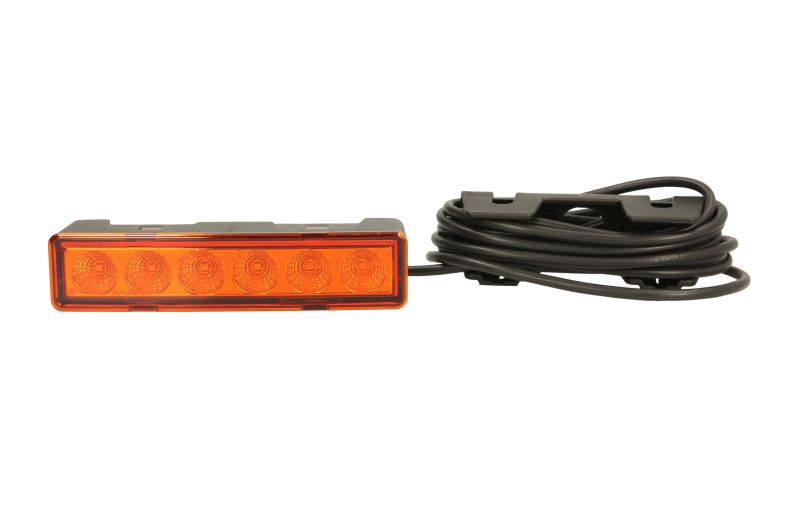 Girofar LED Galben 12/24V 2 Programe Montare Verticală Fără Mufă Lungime Cablu 3m Înălțime 45.9mm Lățime 112.9mm WAS