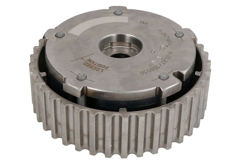 Regulator ax cu came SWAG, Camshaft phasing pulley, CITROEN C2 C3 I C4 C4 I, PEUGEOT 1007 206 207 307 1.4, Ø114mm, L31mm, M26x1, 38 dinți